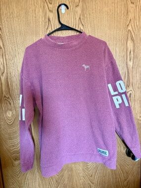 Victoria’s Secret PINK Dusty Rose Mock Neck Knit Sweatshirt